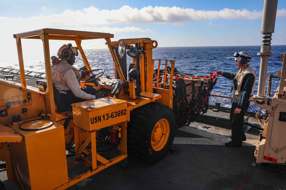 USS Carter Hall (LSD 50) Conducts Offload, March 12, 2024