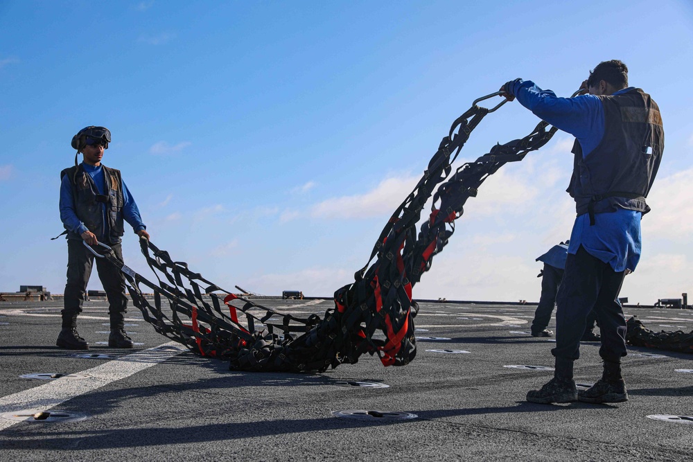 USS Carter Hall (LSD 50) Conducts Offload, March 12, 2024