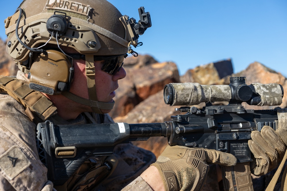 Marines with V26 conduct defensive operations during ITX for SLTE 2-24