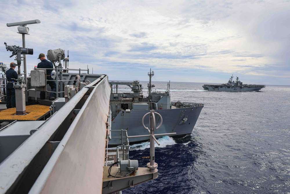 USS Carter Hall (LSD 50) Conducts Replenishment-at-Sea, March 10, 2024