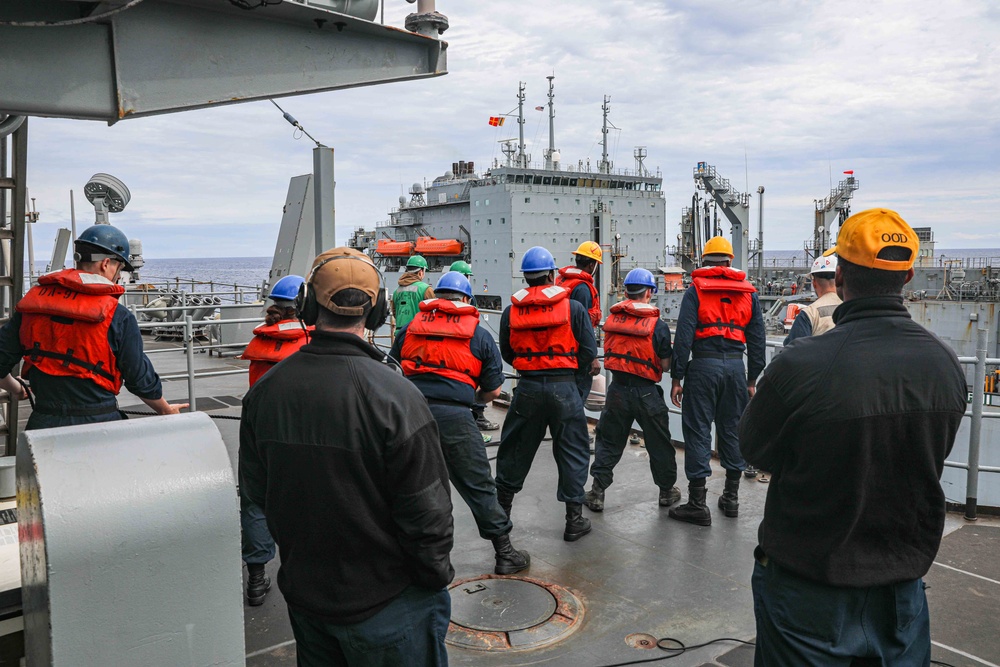 USS Carter Hall (LSD 50) Conducts Replenishment-at-Sea, March 10, 2024