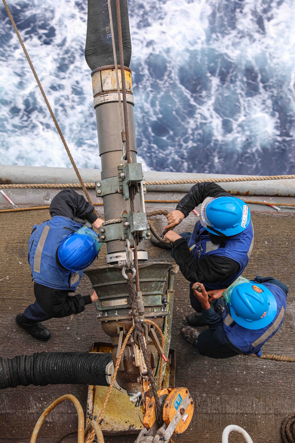 USS Carter Hall (LSD 50) Conducts Replenishment-at-Sea, March 10, 2024