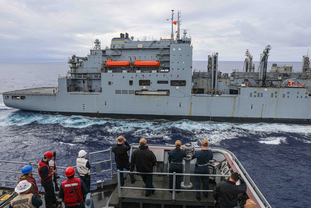 USS Carter Hall (LSD 50) Conducts Replenishment-at-Sea, March 11, 2024