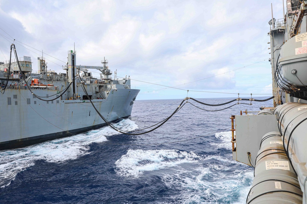 USS Carter Hall (LSD 50) Conducts Replenishment-at-Sea, March 11, 2024