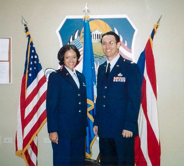 Col. Lopez is commissioned as an officer in the USAF