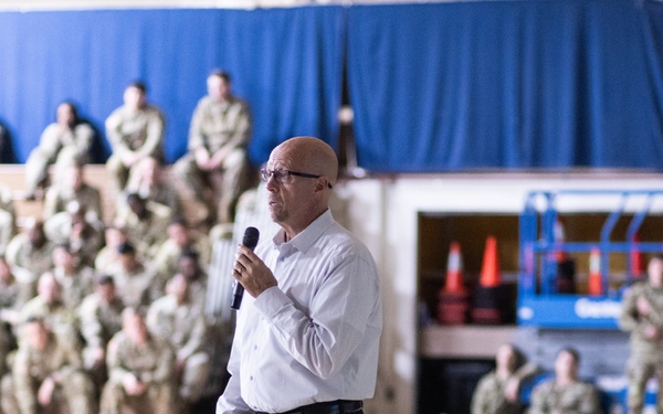 4th Battalion 9th Infantry Regiment, 1st Stryker Brigade Combat Team, Hosts a Suicide Awareness Training with Guest Speaker Mr. David Woods Bartley