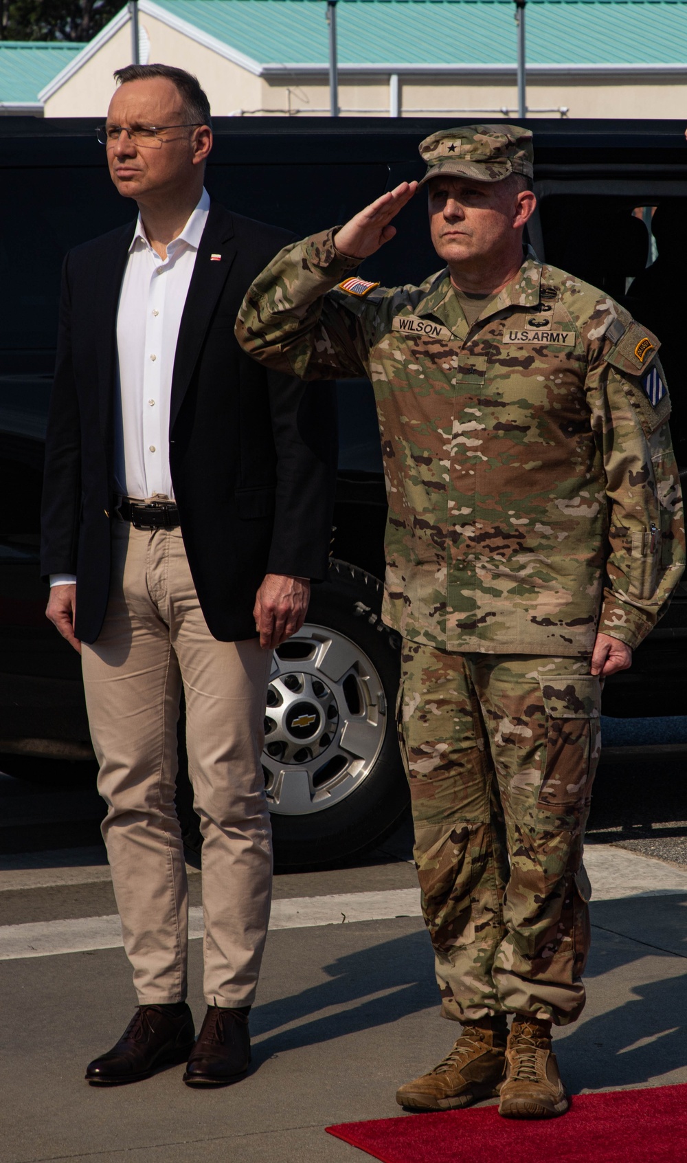 Polish President Andrzej Duda visits Fort Stewart