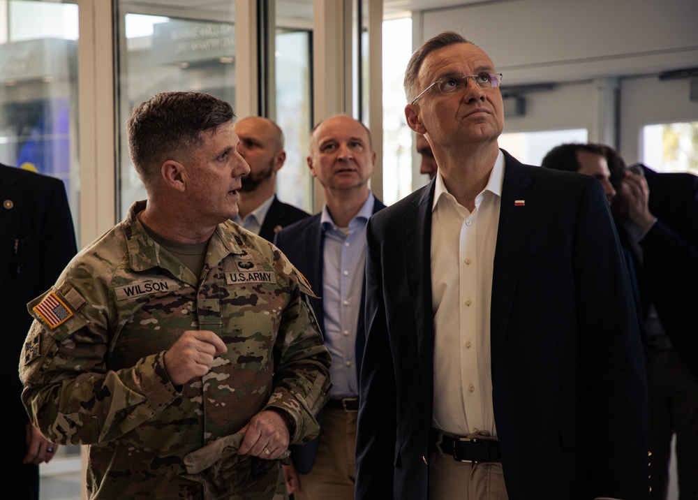 Polish President Andrzej Duda visits Fort Stewart