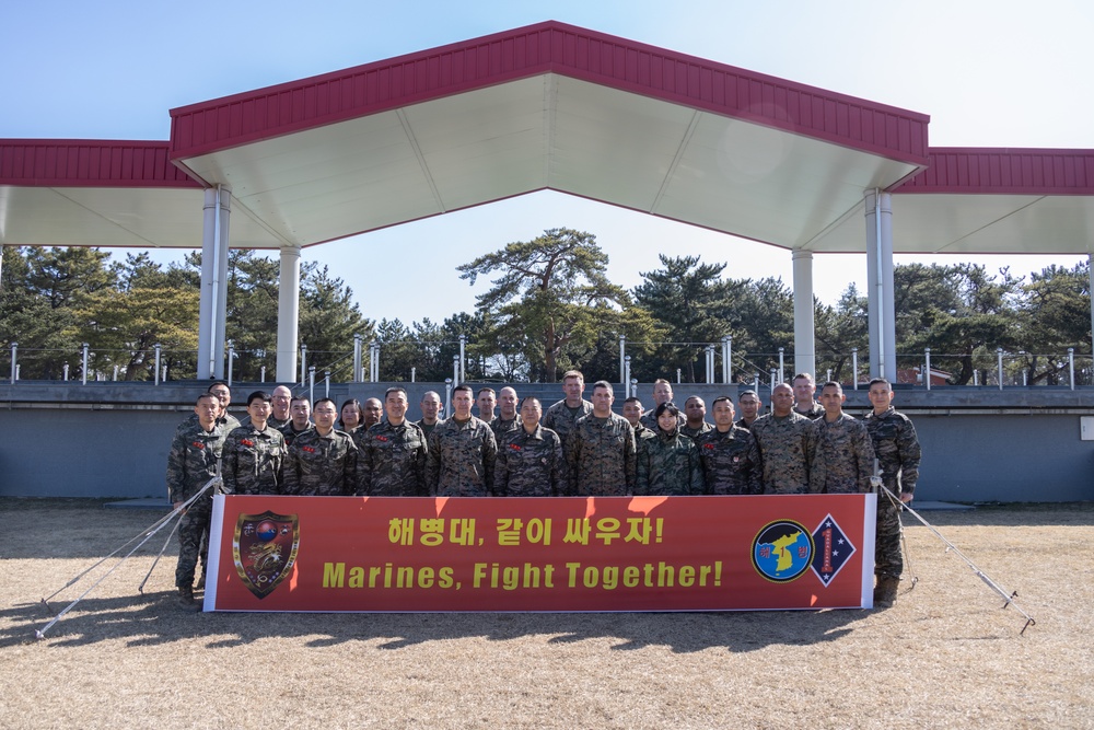 U.S. Marines, Koreans pose for group photos during Freedom Shield 24