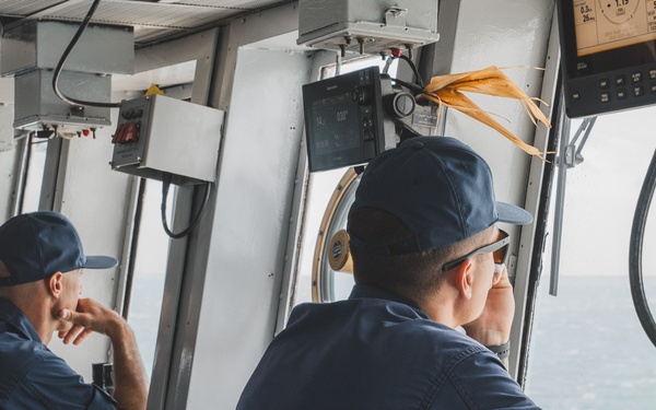 U.S. Coast Guard Cutter Harriet Lane departs Cairns, Australia