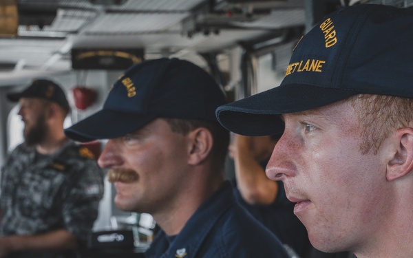 U.S. Coast Guard Cutter Harriet Lane departs Cairns, Australia