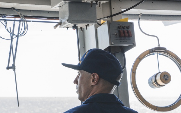 U.S. Coast Guard Cutter Harriet Lane departs Cairns, Australia