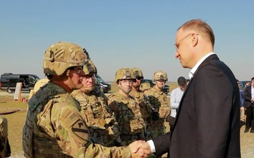 Polish President Visits the Home of Dogface Soldiers
