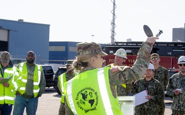 Logistics officer leads joint operation at strategic military port