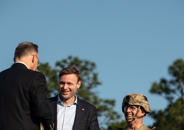 President of Poland Visits Home of Dogface Soldiers