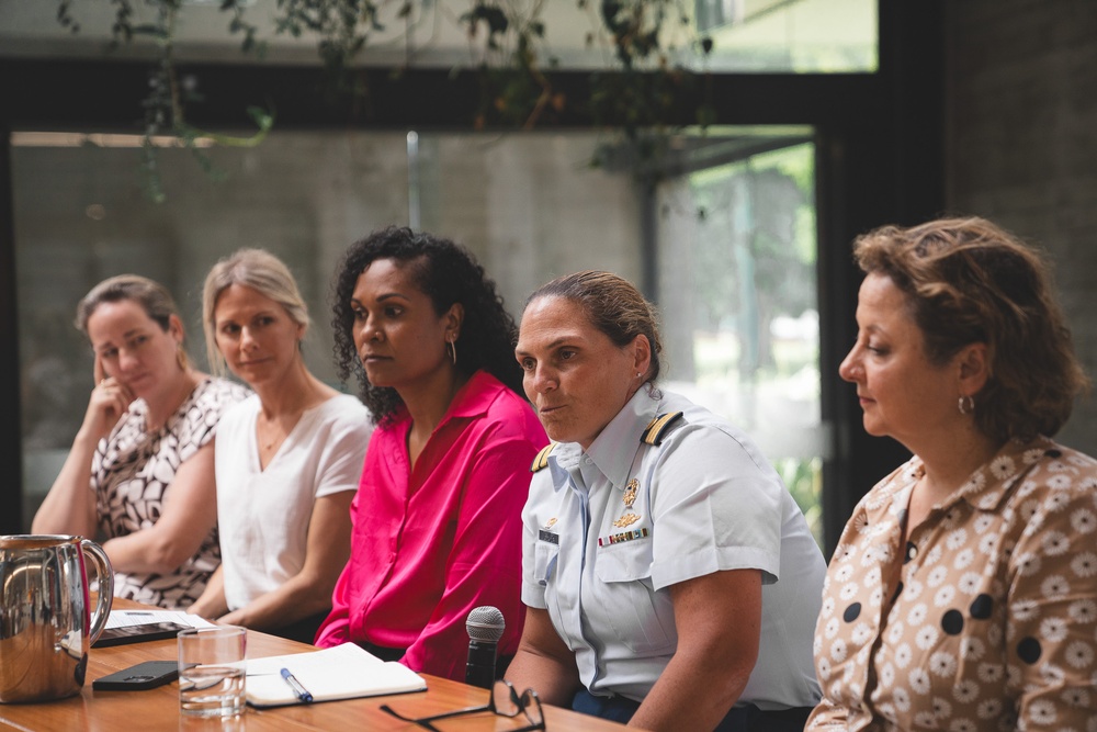 U.S. Coast Guard Cutter Harriet Lane crew attends International Women's Day confrence in Cairns, Australia