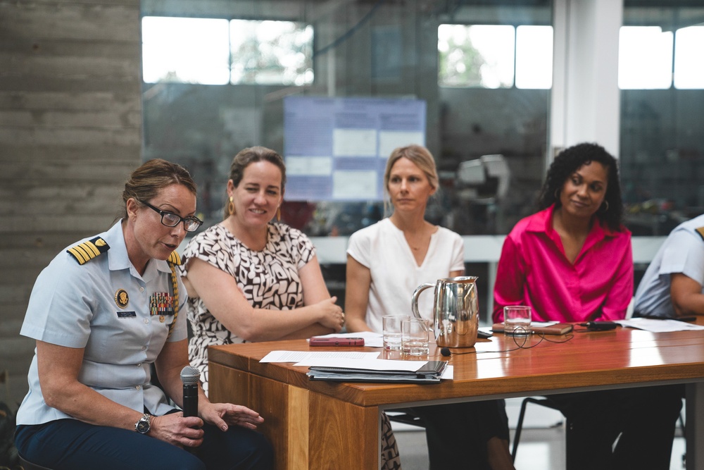 U.S. Coast Guard Cutter Harriet Lane crew attends International Women's Day confrence in Cairns, Australia.