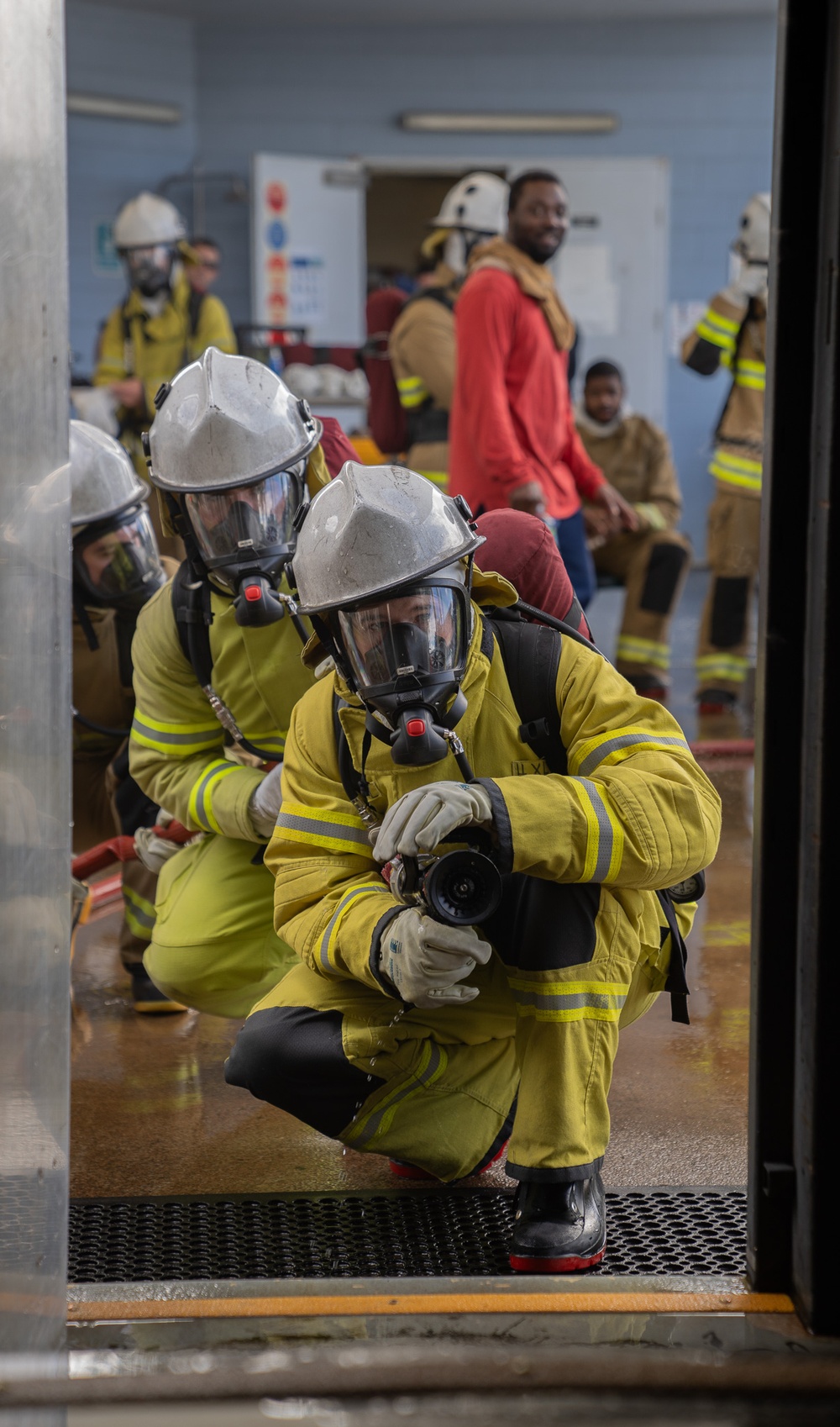 U.S. Coast Guard Cutter Harriet Lane attend damage control school in Cairns, Australia