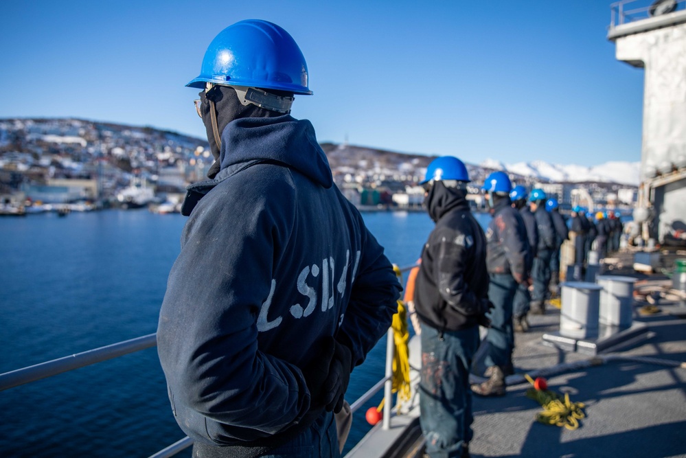 USS Gunston Hall Arrives in Harstad, Norway, concluding its participation in Steadfast Defender 24