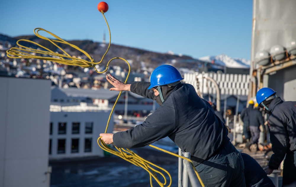 USS Gunston Hall Arrives in Harstad, Norway, concluding its participation in Steadfast Defender 24