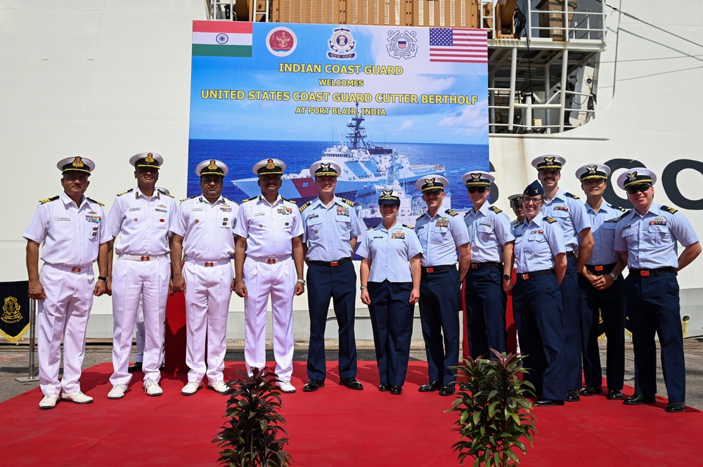 U.S. Coast Guard Cutter Bertholf visits Port Blair, India, conducts at-sea engagements with Indian Coast Guard