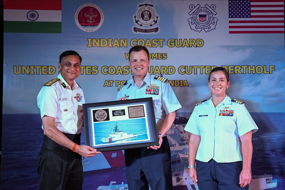 U.S. Coast Guard Cutter Bertholf visits Port Blair, India, conducts at-sea engagements with Indian Coast Guard