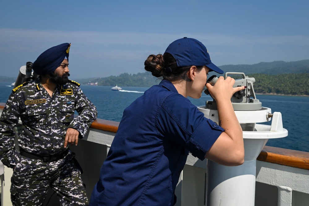 U.S. Coast Guard Cutter Bertholf visits Port Blair, India, conducts at-sea engagements with Indian Coast Guard