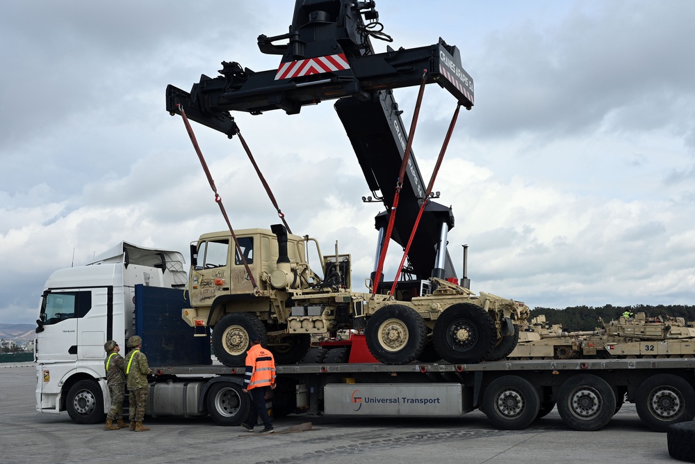 3rd Armored Brigade Combat Team, 4th Infantry Division Deployment – Port of Alexandroupolis