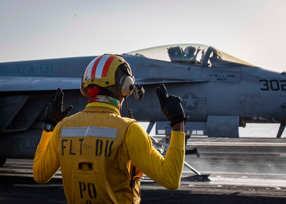 USS Dwight D. Eisenhower Conducts Flight Operations in the Red Sea