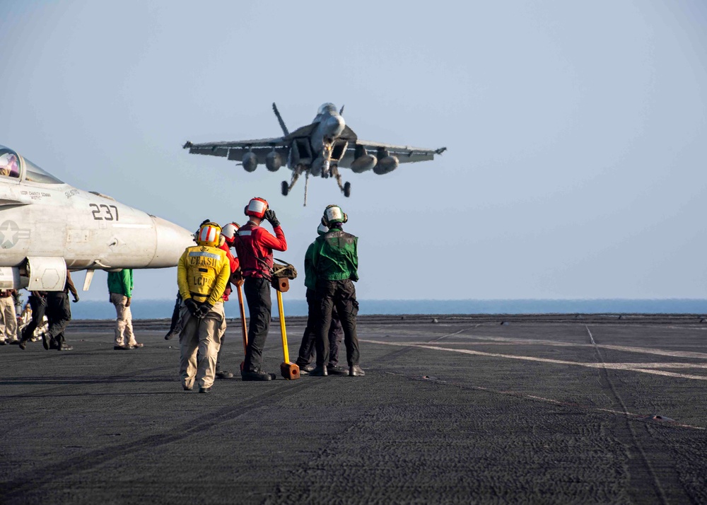 USS Dwight D. Eisenhower Conducts Flight Operations in the Red Sea