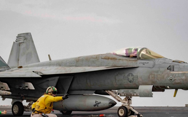 USS Dwight D. Eisenhower Conducts Flight Operations in the Red Sea