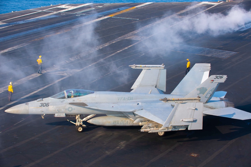USS Dwight D. Eisenhower Conducts Flight Operations in the Red Sea