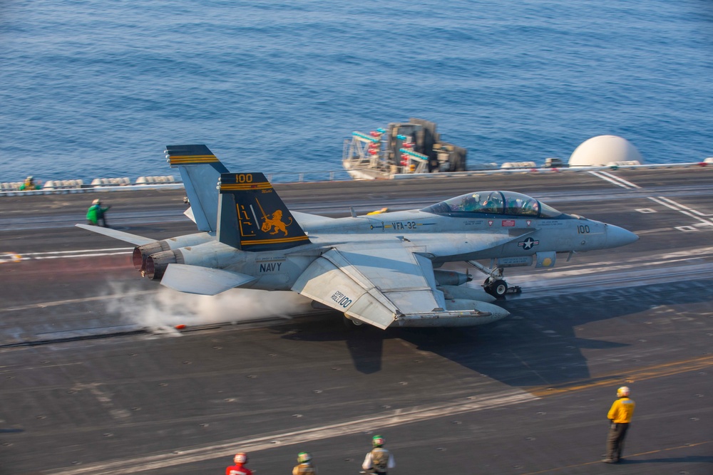 USS Dwight D. Eisenhower Conducts Flight Operations in the Red Sea