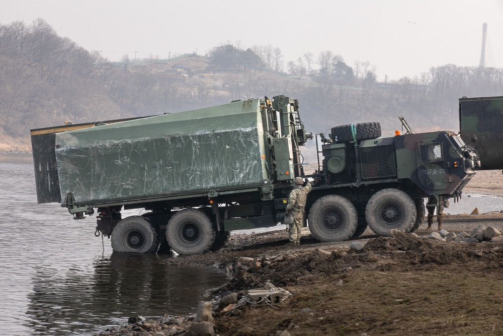 Freedom Shield 24, Army Engineers/ROK construct bridge