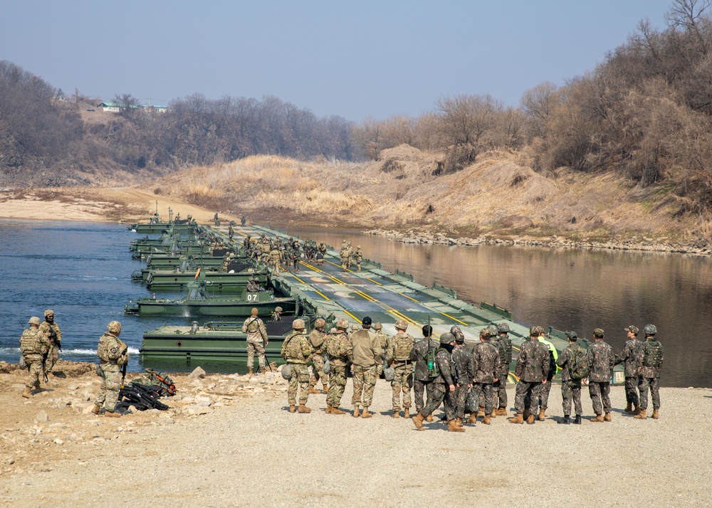 Freedom Shield 24, Army Engineers construct mobile bridge