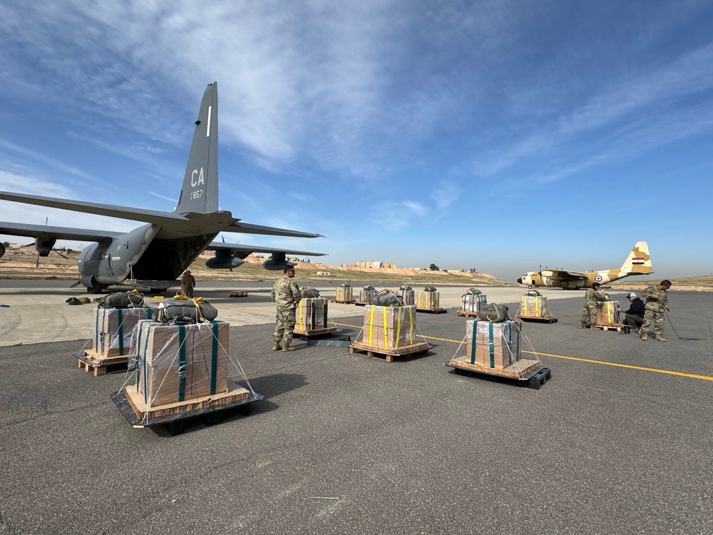 Combined Forces Complete 10th Humanitarian Airdrop into Gaza