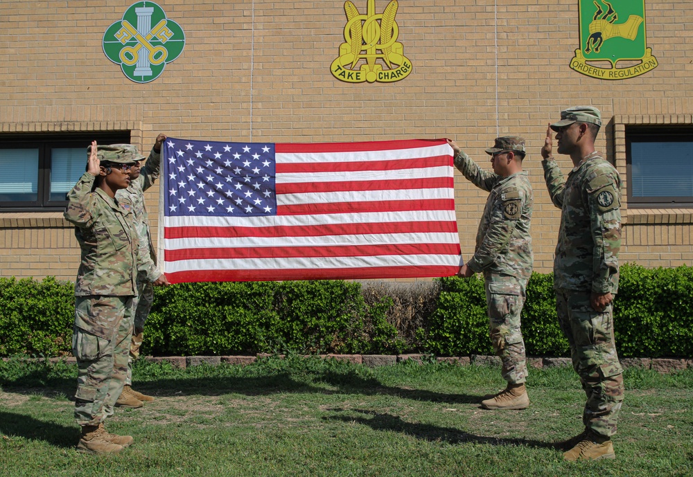 Reenlistment ceremony for Sgt. Destyni Coleman, HHC, 89th Military Police Brigade