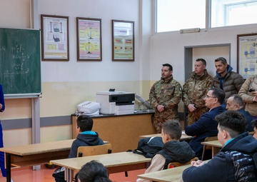 NATO Kosovo Force 33 Regional Command East, Liason Monitoring Team K-8, hold the "Building a Multi Cultural Future" held in Primary School "Nazim Gafurri" in Pristina, Kosovo on March 12, 2024.
