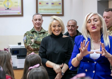 NATO Kosovo Force 33 Regional Command East, Liason Monitoring Team K-8, hold the "Building a Multi Cultural Future" held in Primary School "Nazim Gafurri" in Pristina, Kosovo on March 12, 2024.