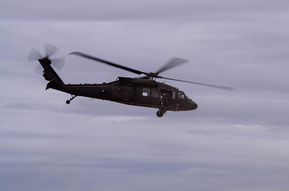 UH-60M Black Hawk takes off during NTC 24-03