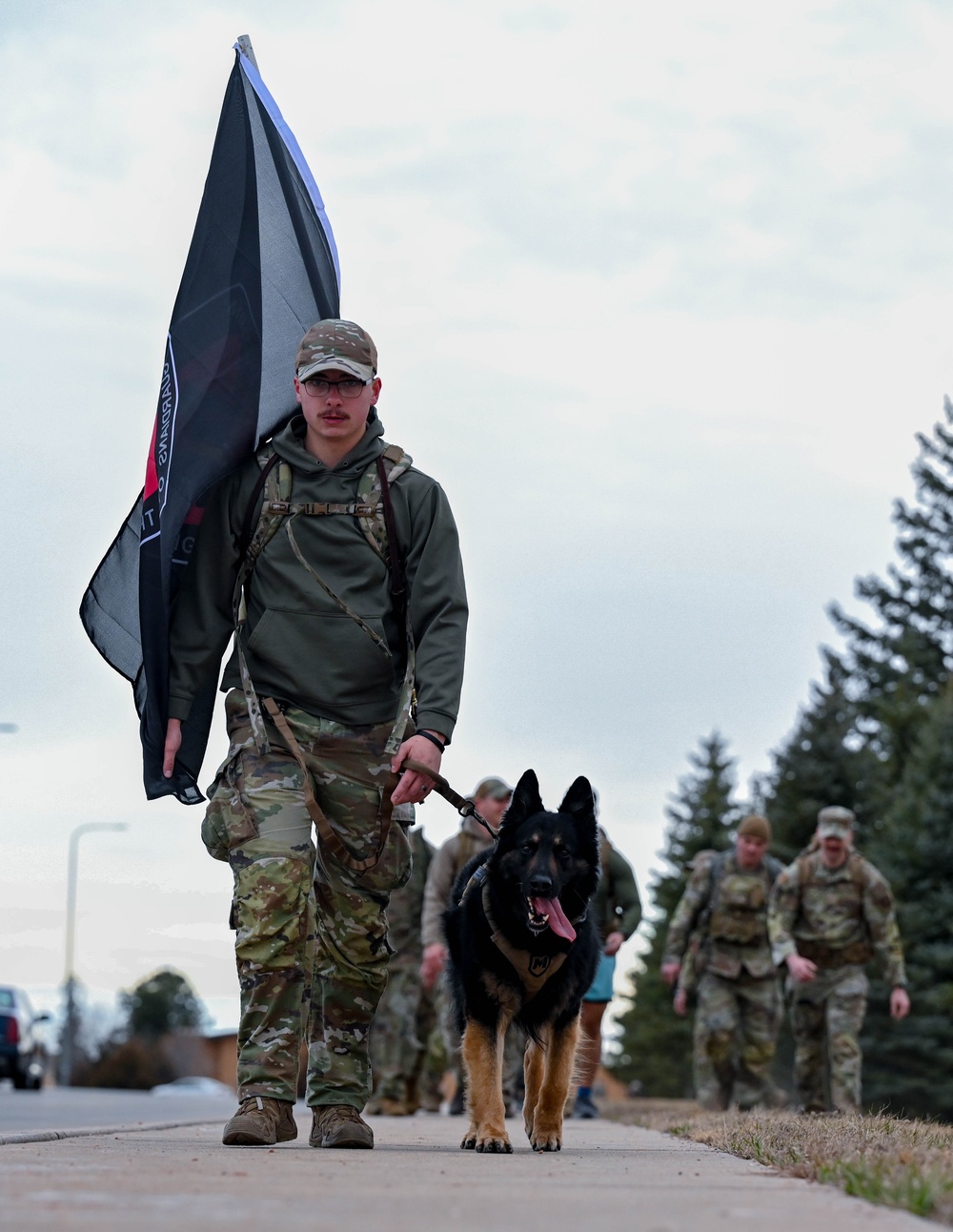 28th Security Forces Squadron conducts K9 Ruck March