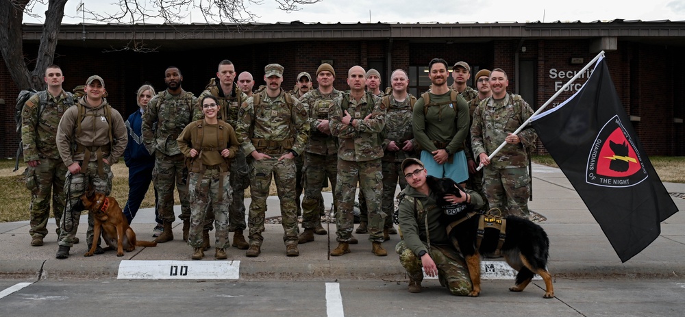 28th Security Forces Squadron conducts K9 Ruck March