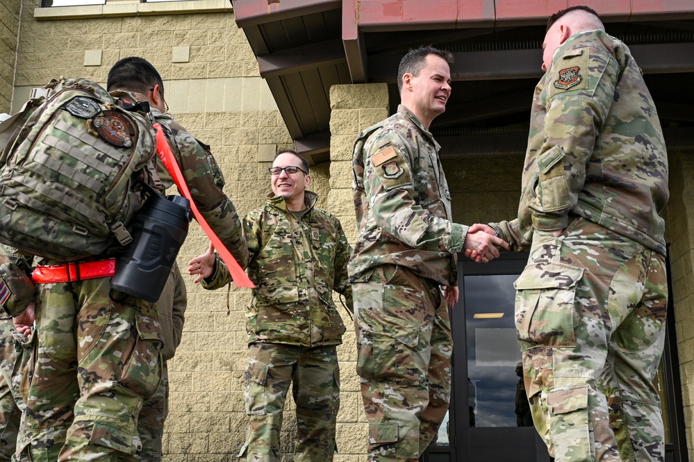 Airmen assigned to the 92nd Maintenance Group depart for deployment