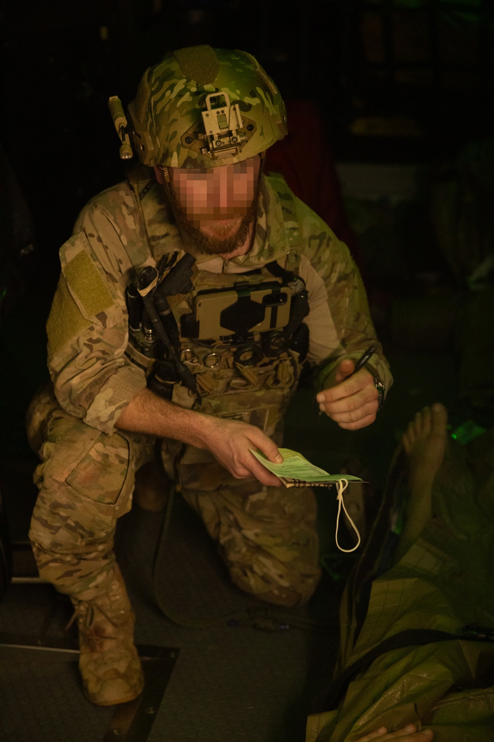 U.S. Air Force pararescueman trains on casualty evacuation during Trojan Footprint 2024