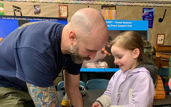 NUWC Division Newport employees share their STEAM careers with elementary school students