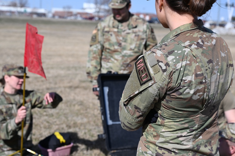 Nebraska Guard medical practice field setup with new equipment