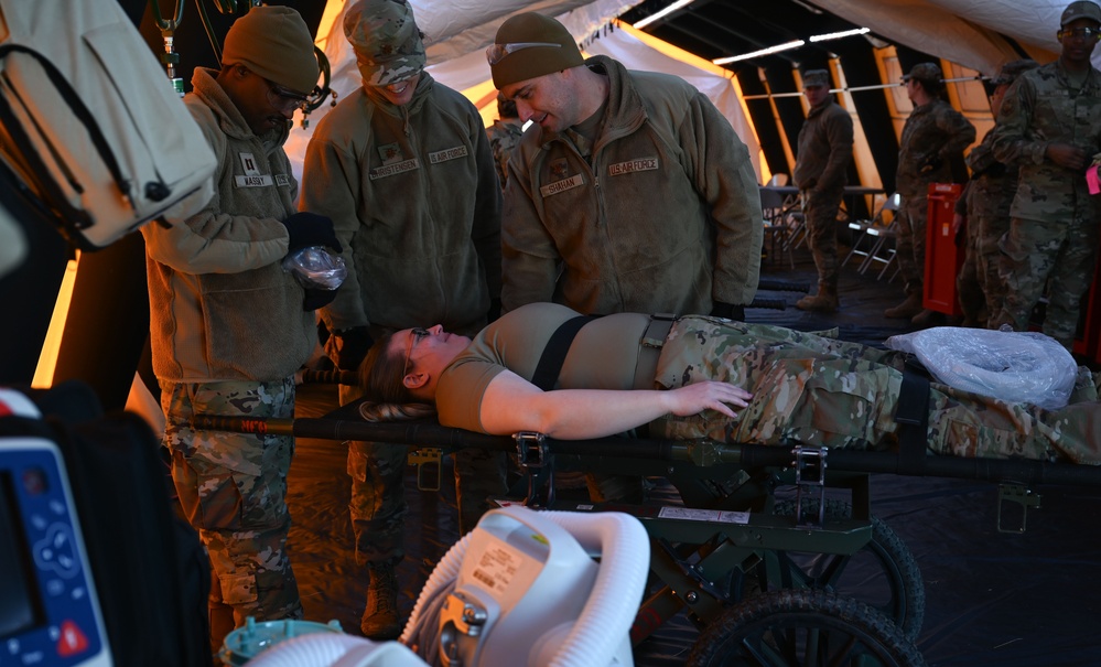 Nebraska Guard medical practice field setup with new equipment