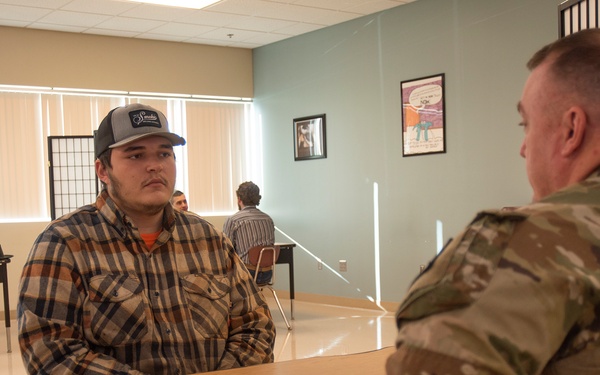 Fort Leonard Wood Soldiers, civilians volunteer at WCC job interview lesson