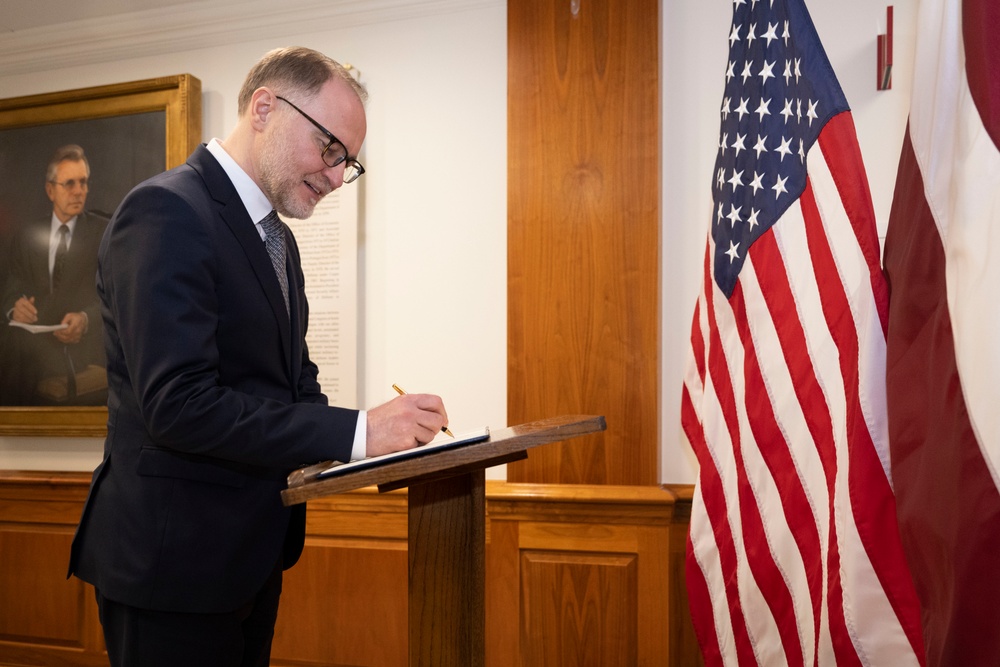 SD Hosts Latvia MoD Andris Sprūds