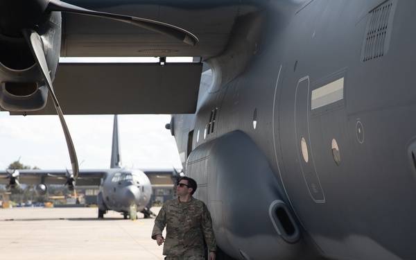 Air Force SOS run static jump at Trojan Footprint 2024